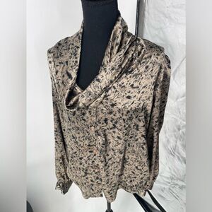 Adamo brown and black blouse size 11,12 vintage‎